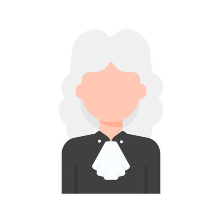 cartoon judge vector concept of fair judgmentのイラスト素材