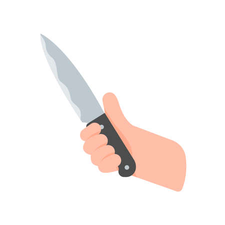 A knife weapon. The weapon of a robber in a murder case.のイラスト素材