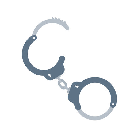 Handcuffs. Chains for detaining offenders.のイラスト素材