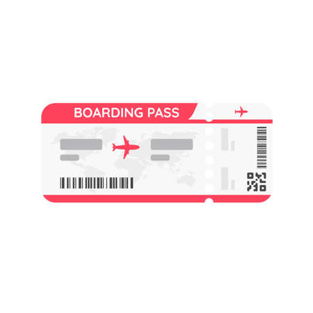 air ticket Specify flight details and travel time. for traveling with airlinesのイラスト素材