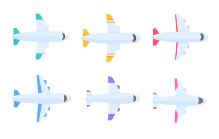 Passenger plane flying in the sky side view. travel conceptのイラスト素材