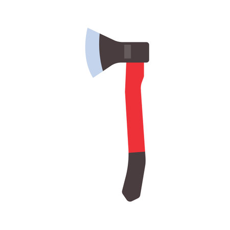 Red Fire Ax. firefighter rescue equipmentのイラスト素材