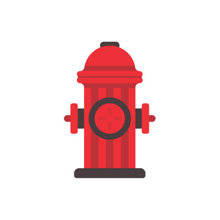 Fire hose icon. Red water pipes are used to extinguish fires.のイラスト素材