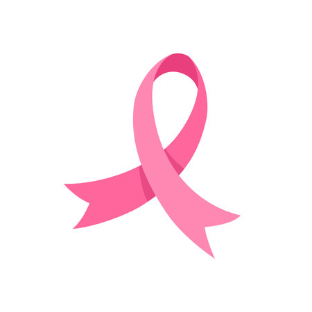 crossed pink ribbon symbol of world cancer dayのイラスト素材