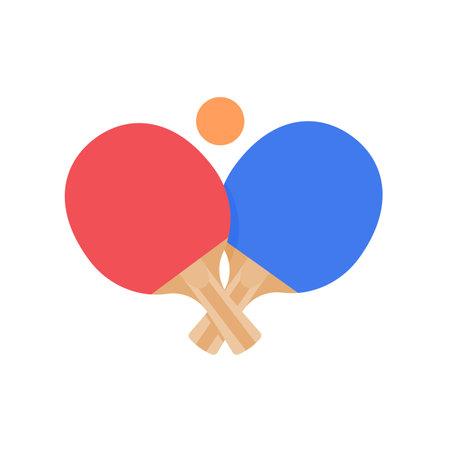 table tennis bat for hitting the ball Indoor Table Tennis Tournamentのイラスト素材
