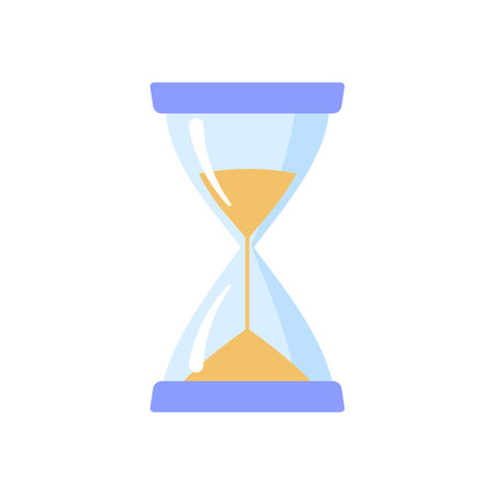 The hourglass is running out of time. end of deadlineのイラスト素材