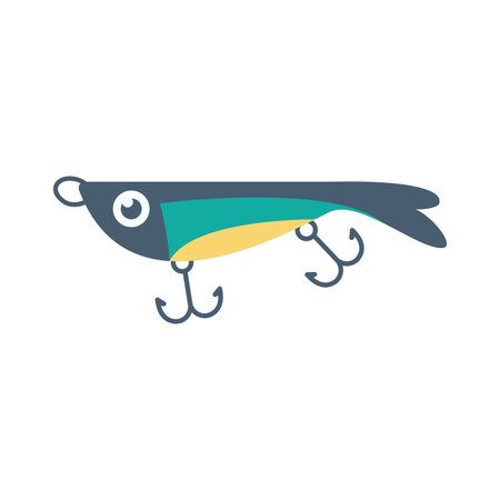 Lure for fishing rods Fishing equipment. Leisure activities at the lakeのイラスト素材