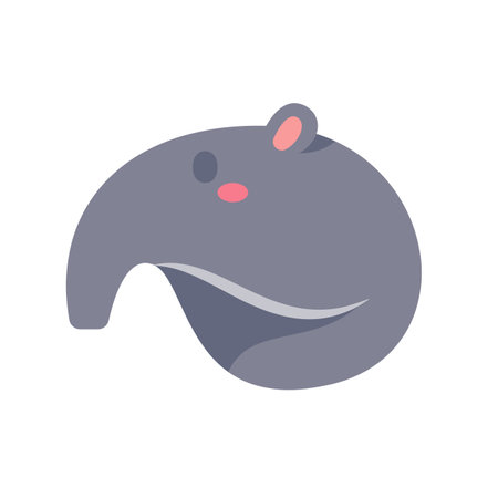 vector anteater. cute animal face design for kids.のイラスト素材