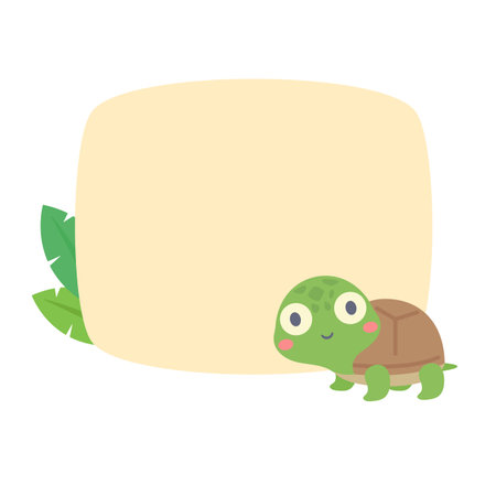 cute amphibian cartoon text frame for decorating schedule notebookのイラスト素材