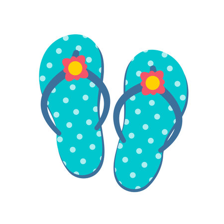 flip flop beach shoes Relaxing by the sea during the holidaysのイラスト素材