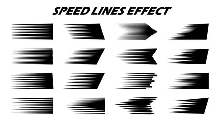 Cartoon speed lines. high speed movementのイラスト素材