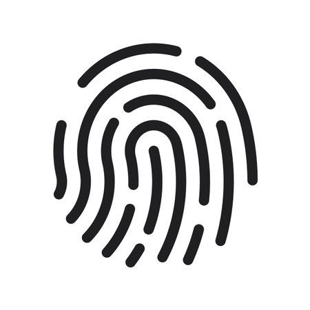 fingerprint icon Signature concept for password encryption. to protect informationのイラスト素材