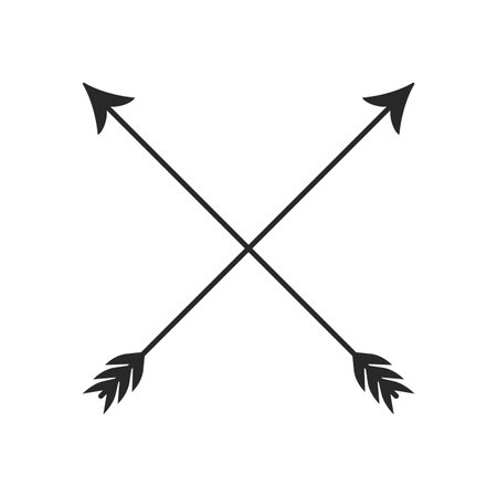 Hipster arrow cross in boho style tribal arrowsのイラスト素材