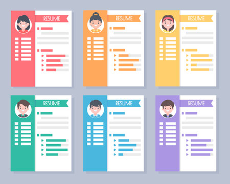 Resume documents for applying for jobs the concept of recruitment in the organizationのイラスト素材
