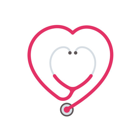 medical stethoscope of nurse and doctor to examine the patient's bodyのイラスト素材