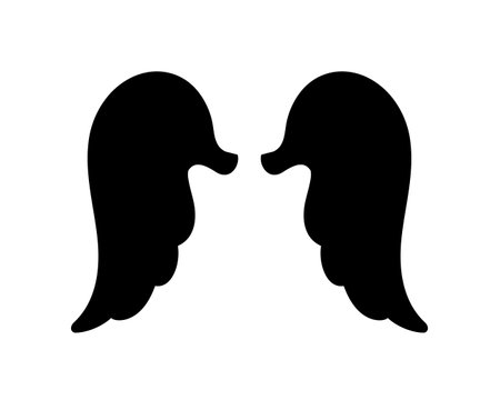 angel wings in heaven hawk feather wing patternのイラスト素材