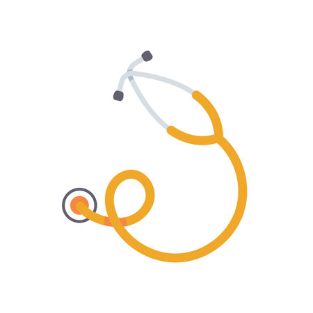 medical stethoscope of nurse and doctor to examine the patient's bodyのイラスト素材