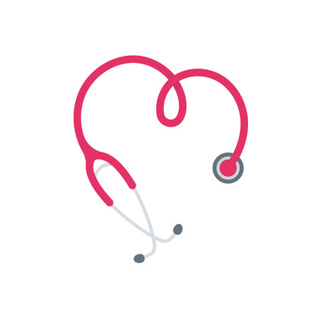 medical stethoscope of nurse and doctor to examine the patient's bodyのイラスト素材