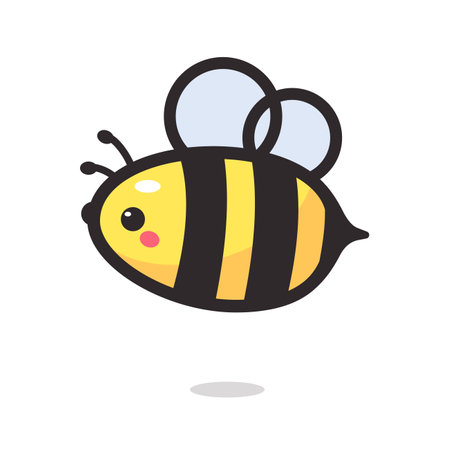 cute little bee smiling For decorating desserts with honeyの写真素材