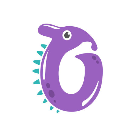 dinosaur number design birthday party for kidsのイラスト素材