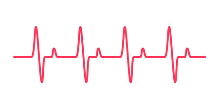 heart rhythm graph Checking your heartbeat for diagnosisのイラスト素材