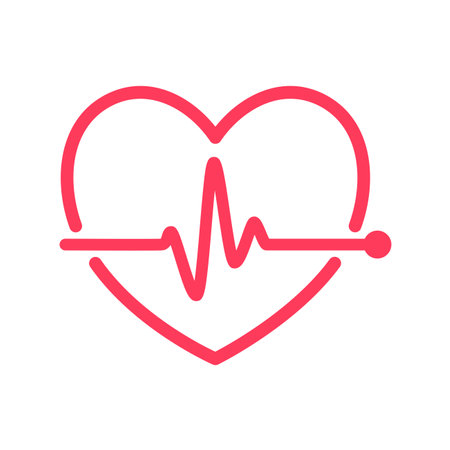 heart rhythm graph Checking your heartbeat for diagnosisのイラスト素材