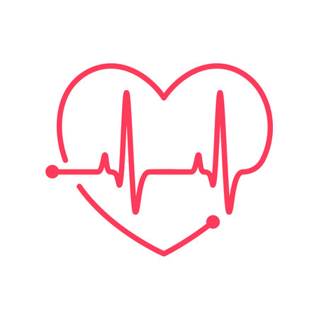 heart rhythm graph Checking your heartbeat for diagnosisのイラスト素材