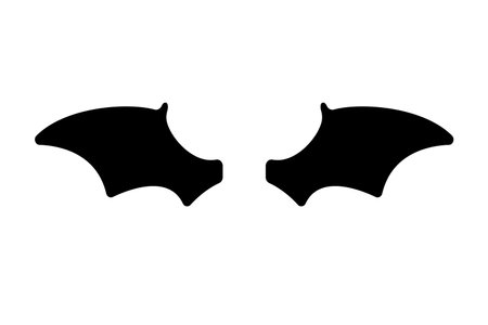 dark wing silhouette evil devil in the shadows Scary bat wings on Halloween night.のイラスト素材
