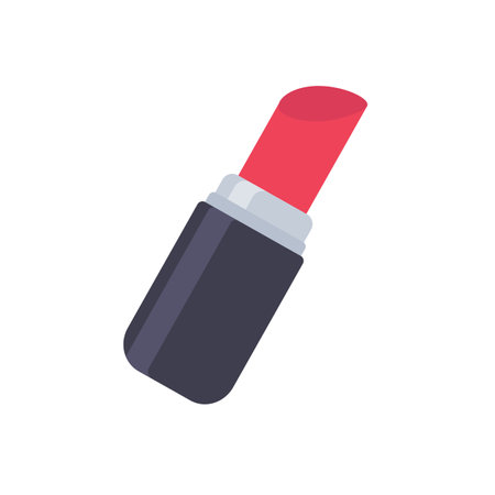beauty equipment Bright red lipstick cosmetics change the color of a woman's lips to be beautiful.のイラスト素材