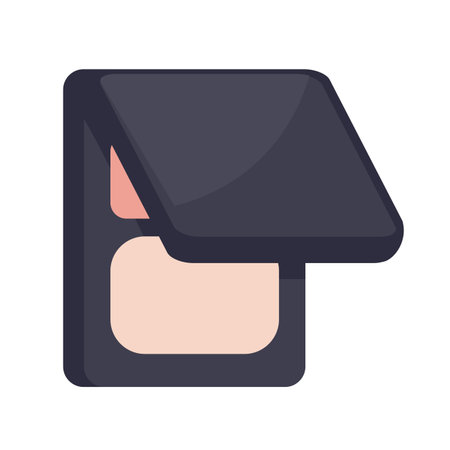 beauty equipment A portable cosmetic powder for charming face care.のイラスト素材