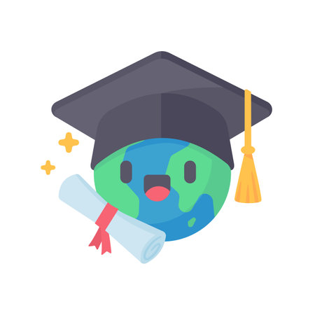 globe on book The concept of learning from reading books to develop knowledge.のイラスト素材