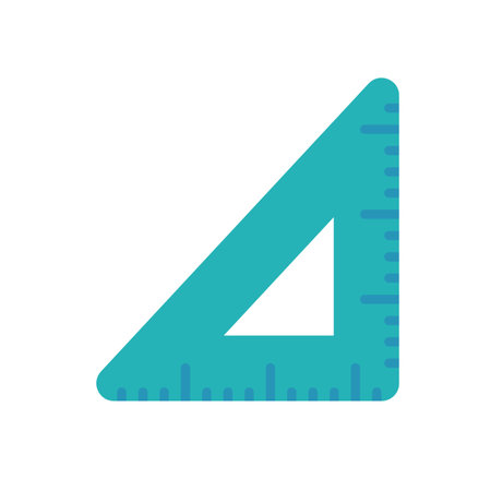 triangular ruler child ruler for learning in schoolのイラスト素材