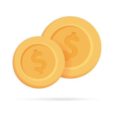 Dollar money 3D icon. spending money on purchases Coins and banknotes. 3D illustrationのイラスト素材