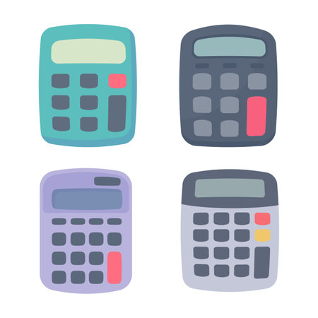 calculator for helping with mathematical calculations math learningのイラスト素材