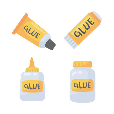 sticky glue for attaching paper Glue Stick Educational Craft Supplies for Kidsのイラスト素材