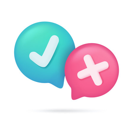 3d text box. Speech bubble dialog dialogue. questions and answersのイラスト素材
