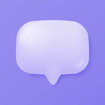 3d speech bubbles. Conversation to comment. empty text frameのイラスト素材