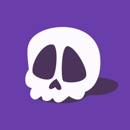 dead skull cartoon Performing a black magic ceremony. Halloween illustration.のイラスト素材