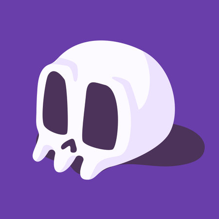 dead skull cartoon Performing a black magic ceremony. Halloween illustration.のイラスト素材