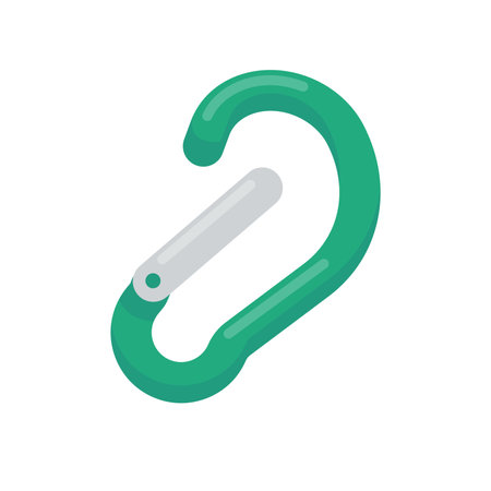 carabiner lock metal carabiner for tying ropes rock climbing tent in the forestのイラスト素材