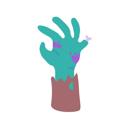 rotten zombie hands halloween night horror party decoration elementsのイラスト素材
