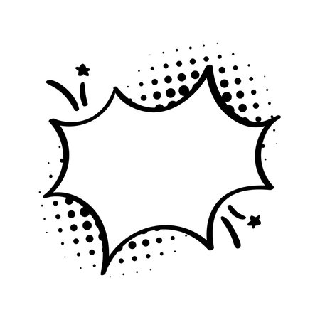 Comic speech bubbles. Comic dialogue on halftone shadows. Dots. Comic chat shouting.のイラスト素材