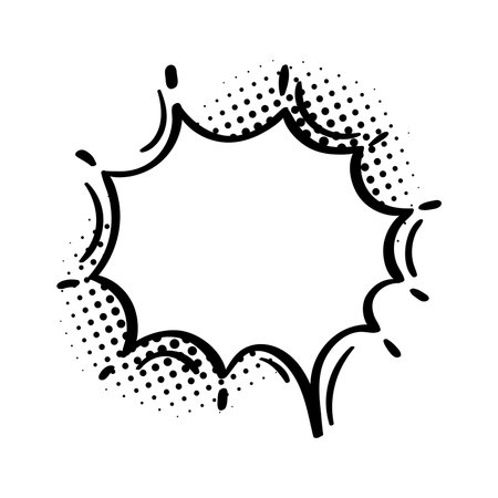 Comic speech bubbles. Comic dialogue on halftone shadows. Dots. Comic chat shouting.のイラスト素材