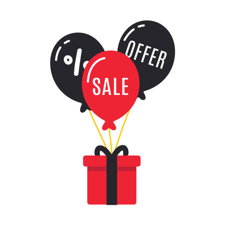 Shopping bags for purchasing Black Friday products, special offers, product discount promotionsのイラスト素材