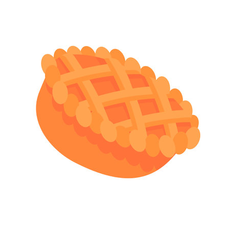Pumpkin Pie with Whipped Top Sweet Food for Thanksgivingのイラスト素材