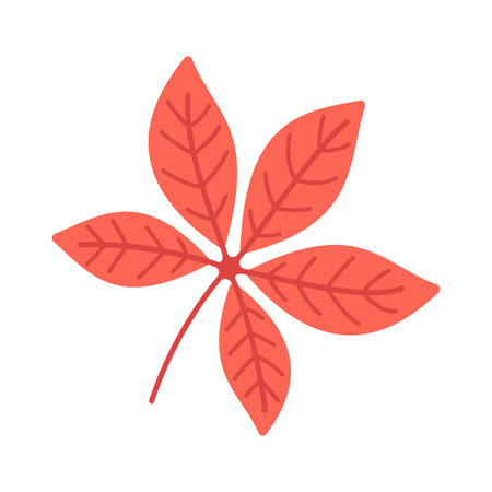 Beautiful leaf composition. Leaves change color in autumnのイラスト素材