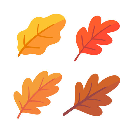 Beautiful leaf composition. Leaves change color in autumnのイラスト素材