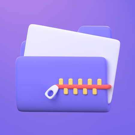 3D document icon. Office business element with clipping path.の写真素材