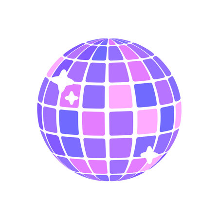 Disco ball. Reflections in the night club A party with music playingのイラスト素材