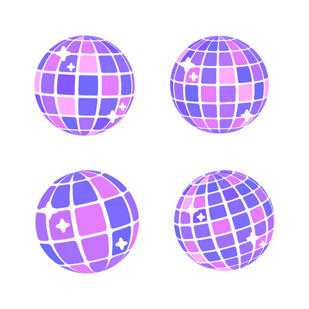 Disco ball. Reflections in the night club A party with music playingのイラスト素材